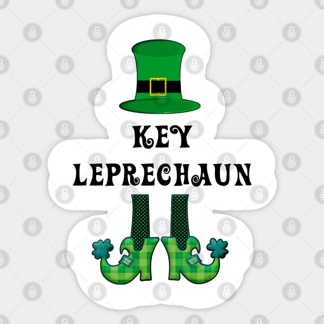 St Patrick's St Paddy's St Patty's Day Key Leprechaun Sticker by familycuteycom